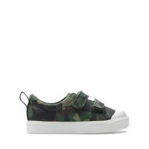 Clarks City Bright Toddler Khaki Camo | 17RJSBVZL