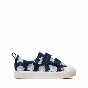 Clarks City Bright Toddler Sötétkék | 65BQCDMLK