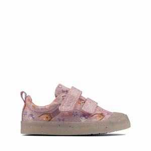 Clarks Foxing Print Toddler Rózsaszín | 35ENDUPSM