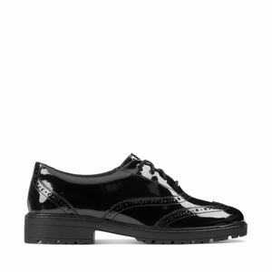 Clarks Loxham Brogue Youth Fekete | 76TPFDHUJ