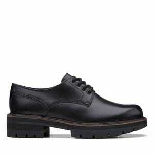 Clarks Orianna Derby Fekete | 91DICNZQY