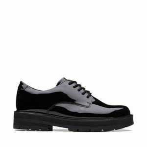 Clarks Prague Csipke Youth Fekete | 89WCPVOXJ