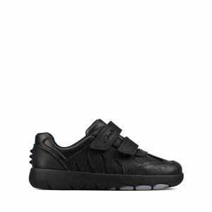 Clarks Rex Stride Toddler Fekete | 40GKPLSXF