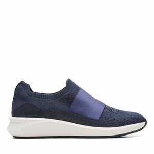 Clarks Un Rio Knit Sötétkék | 92FRJKXIQ