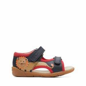 Clarks Zora Jungle Toddler Sötétkék Piros | 12ELQTURA